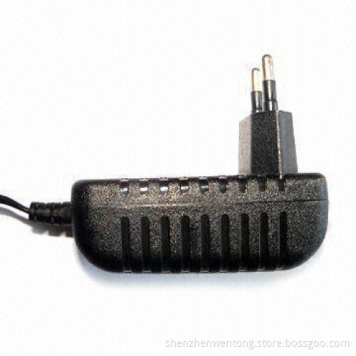 Power Adapter with EU Plug, 12V/1A Output Voltage and 100 to 240V AC Input Voltages